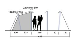 Outwell Parkdale 6PA Tent (2023) 21 Outwell Parkdale 6PA Tent (2023) -Outdoor Gear Store 111035 parkdale 6pa drawing elevation 4