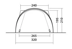 Outwell Lakecrest Drive Away Awning -Outdoor Gear Store 111166 lakecrest drawing other5