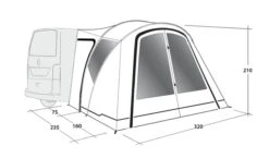 Outwell Lakecrest Drive Away Awning -Outdoor Gear Store 111166 lakecrest drawing perspective2
