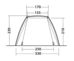 Outwell Woodcrest Drive Away Awning -Outdoor Gear Store 111167 woodcrest drawing other5