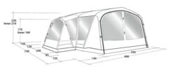 Outwell Mountain Lake 5ATC Tent (2022) -Outdoor Gear Store 111198 mountain lake 5atc drawing perspective2