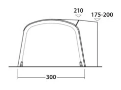 Outwell Blossburg 380 Air Drive Away Awning -Outdoor Gear Store 111242 blossburg 380 air drawing other4