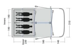 Outwell Springville 4SA Tent (2023) -Outdoor Gear Store 111275 springville 4sa drawing floorplan3