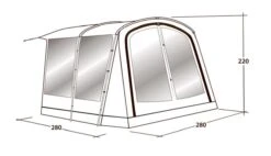 Outwell Universal Awning Size 1 (2022) -Outdoor Gear Store 111290 universal awning size 1 drawing perspective2