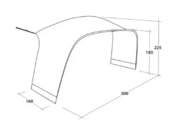 Outwell Lounge Tent Connector M (2023) -Outdoor Gear Store 111342 lounge tent connector m drawing perspective2 page 0001
