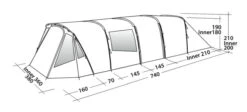 Easy Camp Palmdale 800 Lux Tent (2023) -Outdoor Gear Store 120450 palmdale 800 lux drawing perspective2