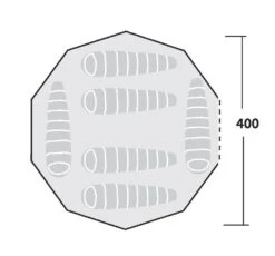 Robens Klondike Tipi Tent (2023) -Outdoor Gear Store 130083 klondike drawing floorplan 14532
