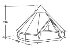 Robens Klondike Tipi Tent (2023) -Outdoor Gear Store 130083 klondike drawing perspective 374