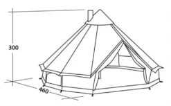 Robens Klondike Grande Tipi Tent (2023) -Outdoor Gear Store 130174 klondike grande drawing perspective 2