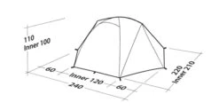 Robens Boulder 2 Tent (2023) -Outdoor Gear Store 130273 boulder 2 drawing perspective2 1