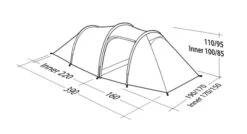 Robens Pioneer 3EX Tent (2022) -Outdoor Gear Store 130275 pioneer 3ex drawing perspective2