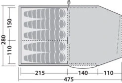 Robens Double Dreamer 5 Tent (2023) 23 Robens Double Dreamer 5 Tent (2023) -Outdoor Gear Store 130279 double dreamer 5 drawing floorplan3