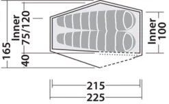 Robens Chaser 2 Tent (2023) -Outdoor Gear Store 130316 chaser 2 drawing floorplan3