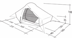 Robens Chaser 2 Tent (2023) -Outdoor Gear Store 130316 chaser 2 drawing perspective2