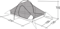 Robens Chaser 3XE Tent (2022) -Outdoor Gear Store 130317 chaser 3xe drawing other4