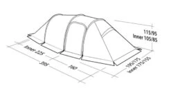 Robens Nordic Lynx 3 Tent (2023) -Outdoor Gear Store 130323 nordic lynx 3 drawing perspective2