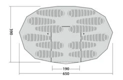 Outwell Robens Klondike Twin Tipi Tent (2023) -Outdoor Gear Store 130359 klondike twin drawing floorplan3