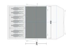 Outwell Knoxville 7SA Flat Woven Carpet -Outdoor Gear Store 170938 flat woven carpet knoxville 7sa drawing floorplan2