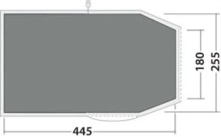 Robens Double Dreamer 5 Footprint (445*180) -Outdoor Gear Store 190055 footprint double dreamer 5 drawing floorplan2