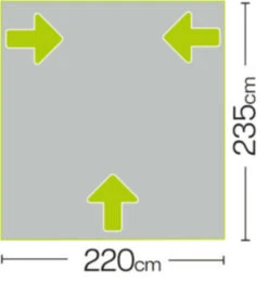 Quest Falcon 220 Poled Porch Caravan Awning (2022) -Outdoor Gear Store a3500 7 midsize