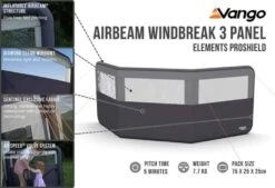 Vango Airbeam Windbreak 3 Panel (Elements Proshield) -Outdoor Gear Store airbeam windbreak 3 panel elements proshield high res