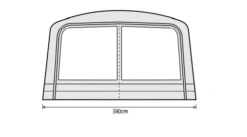 Outdoor Revolution Airedale 6.0s / 6.0se Front Porch Extension -Outdoor Gear Store airedale 6s se front porch extension fp 2