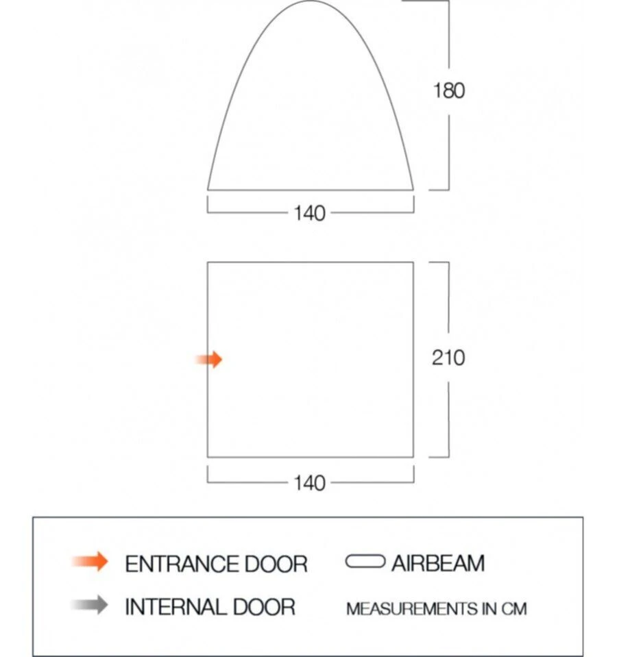 Vango Free-Standing Inner Tent (Midnight) (BR003) 4 Vango Free-Standing Inner Tent (Midnight) (BR003) - Image 2