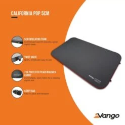 Vango California Pop 5cm Self Inflating Mattress -Outdoor Gear Store california pop 5cm low res