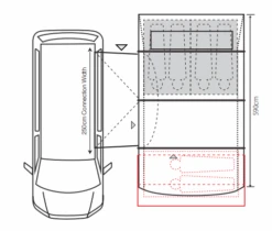 Outdoor Revolution Cayman Cacos Air SL Mid Awning (210-255cm) -Outdoor Gear Store cayman cacos sl fl