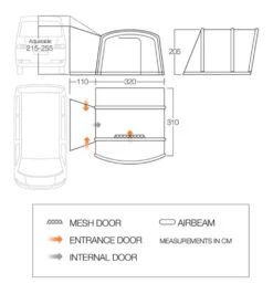 Vango Airbeam Vango Cove II Air Mid Awning (2023) -Outdoor Gear Store cove ii air mid floorplan low