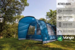 Vango Aether Poled 450XL Tent (2022) -Outdoor Gear Store earth collection poled infographics call outs6