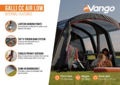 Vango Airbeam Vango Galli CC Air Low Awning (2023) -Outdoor Gear Store galli cc air low2 1