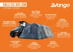 Vango Airbeam Vango Galli CC Air Low Awning (2023) -Outdoor Gear Store galli cc air low 1