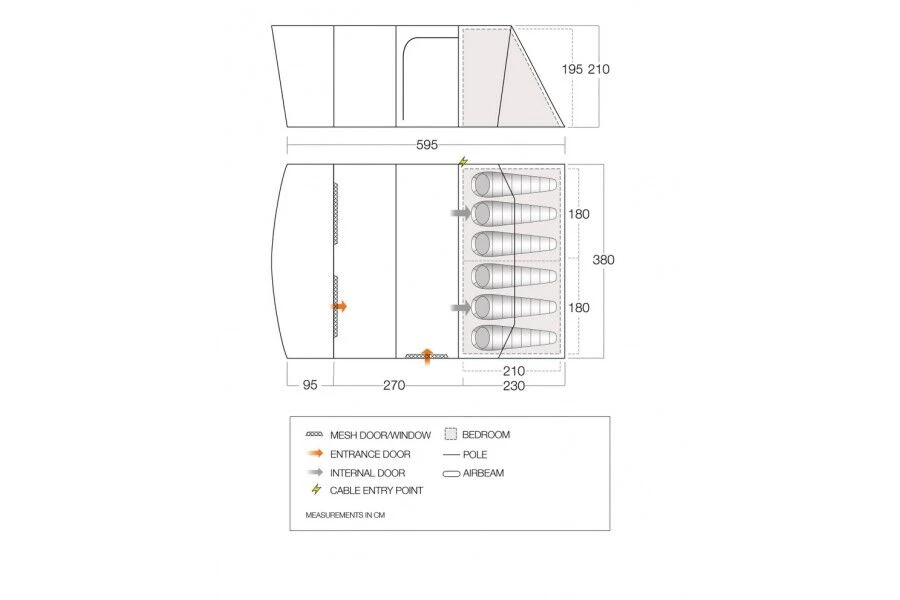 Vango Airbeam Vango Aether Air 600XL Tent (2022) 4 Vango Airbeam Vango Aether Air 600XL Tent (2022) - Image 2