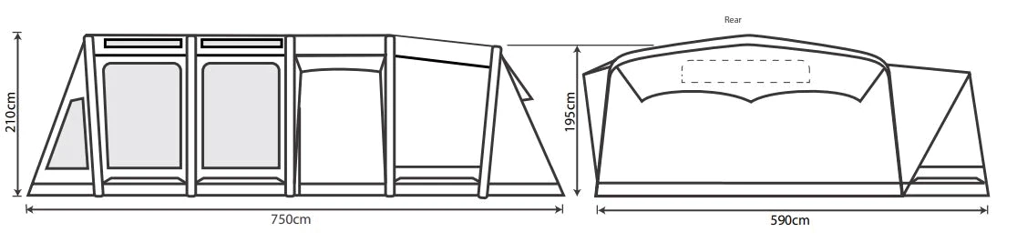 Outdoor Revolution Kalahari PC 7.0 Tent (2022) 6 Outdoor Revolution Kalahari PC 7.0 Tent (2022) - Image 4