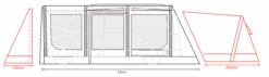 Outdoor Revolution Movelite EURO T4E Lowline Awning (180-220cm) -Outdoor Gear Store movelite t4e floor3 pe 2 1