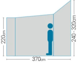 Westfield Neptune 400 Performance Air Drive Away Awning Mid - XXhigh (240 -320cm) -Outdoor Gear Store neptune 6 midsize
