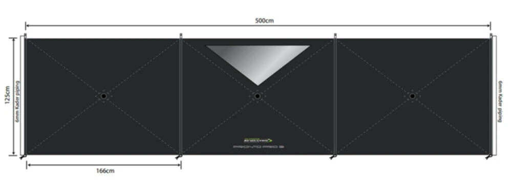 Outdoor Revolution Pronto Pro 3 Panel Windbreak (125 X 500cm) 4 Outdoor Revolution Pronto Pro 3 Panel Windbreak (125 X 500cm) - Image 2