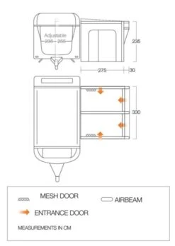 Vango Airbeam Vango Riviera Air 330 Elements ProShield Caravan Awning (2023) -Outdoor Gear Store riviera 330 floorplan