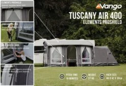 Vango Airbeam Vango Tuscany Air 400 Elements Proshield Caravan Awning (2023) -Outdoor Gear Store tuscany air 400 eps 1