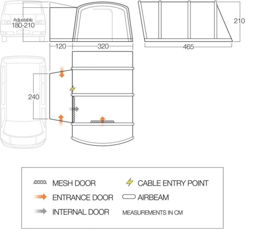 Vango Airbeam Vango Galli III Low Airaway Awning (2022) 6 Vango Airbeam Vango Galli III Low Airaway Awning (2022) - Image 4